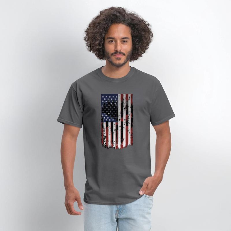 American Flag with Skull