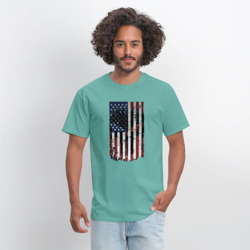 American Flag with Skull
