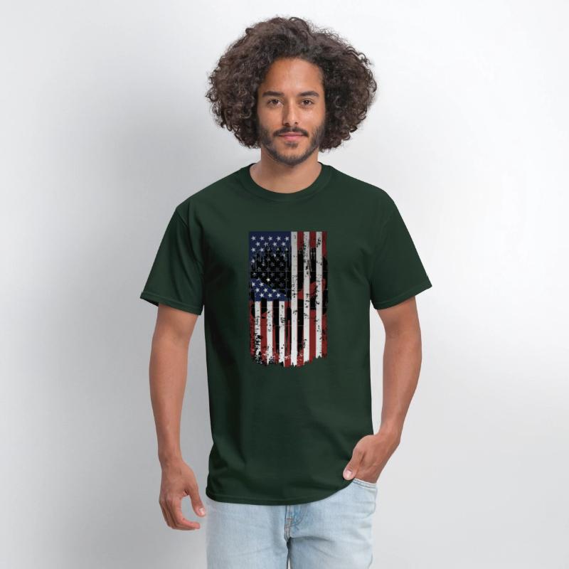 American Flag with Skull