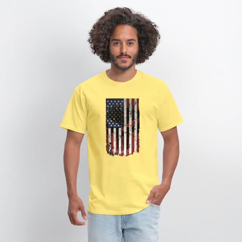 American Flag with Skull