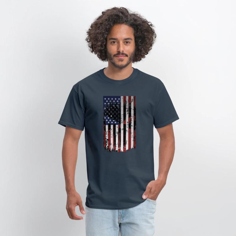 American Flag with Skull