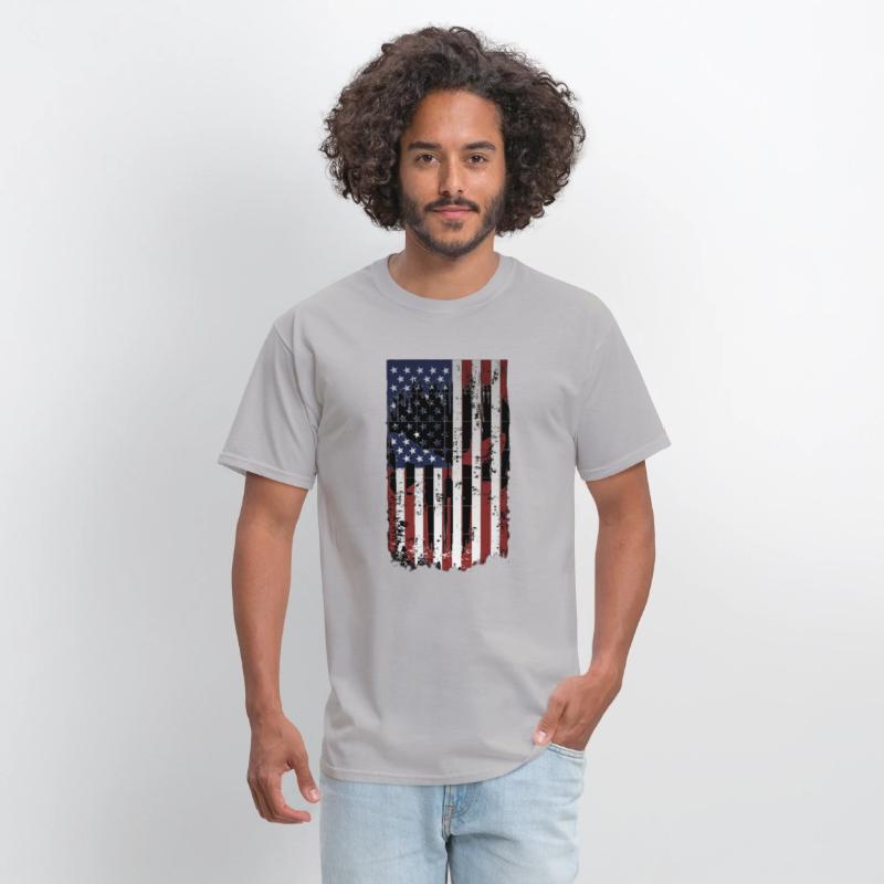 American Flag with Skull