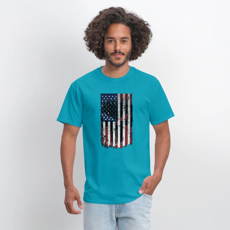American Flag with Skull