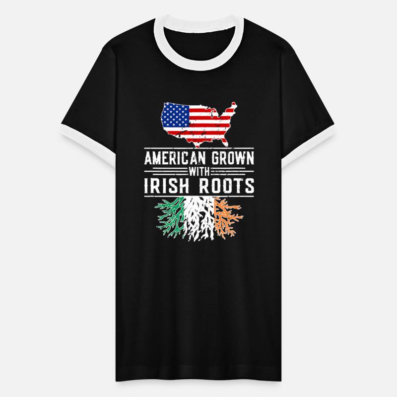 American Grown Irish Roots Pride Ireland T Shirt