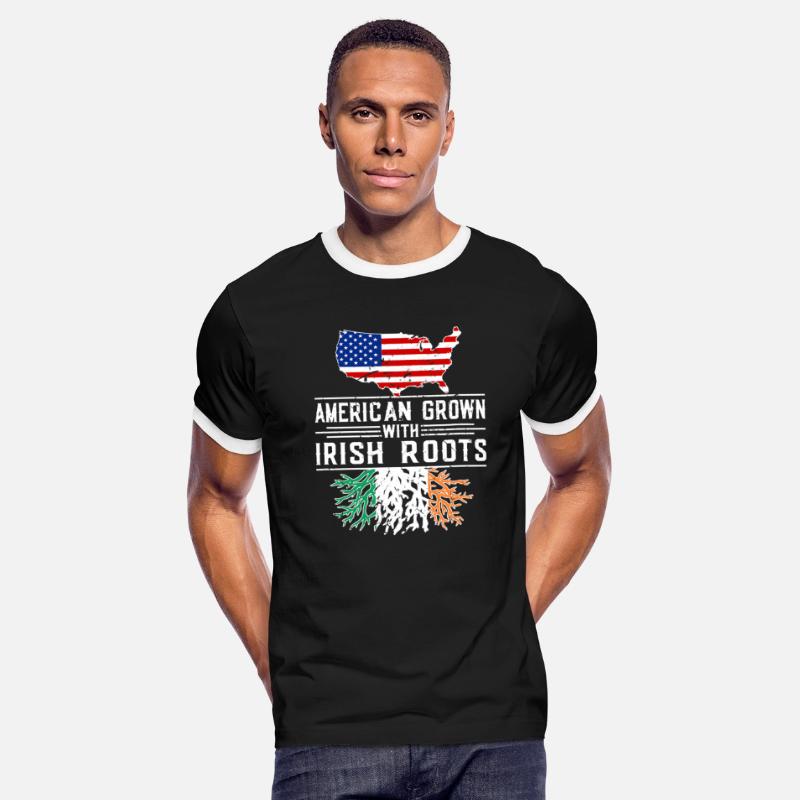 American Grown Irish Roots Pride Ireland T Shirt