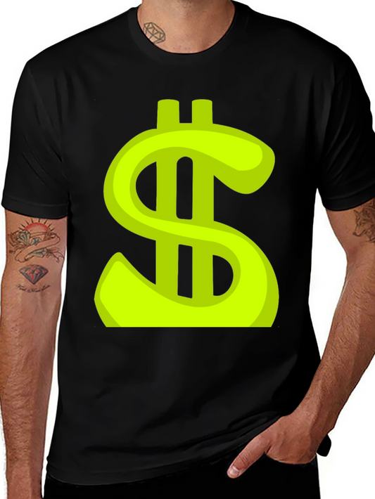 Dollar Sign Graphic Tee - Trendy Black T-Shirt