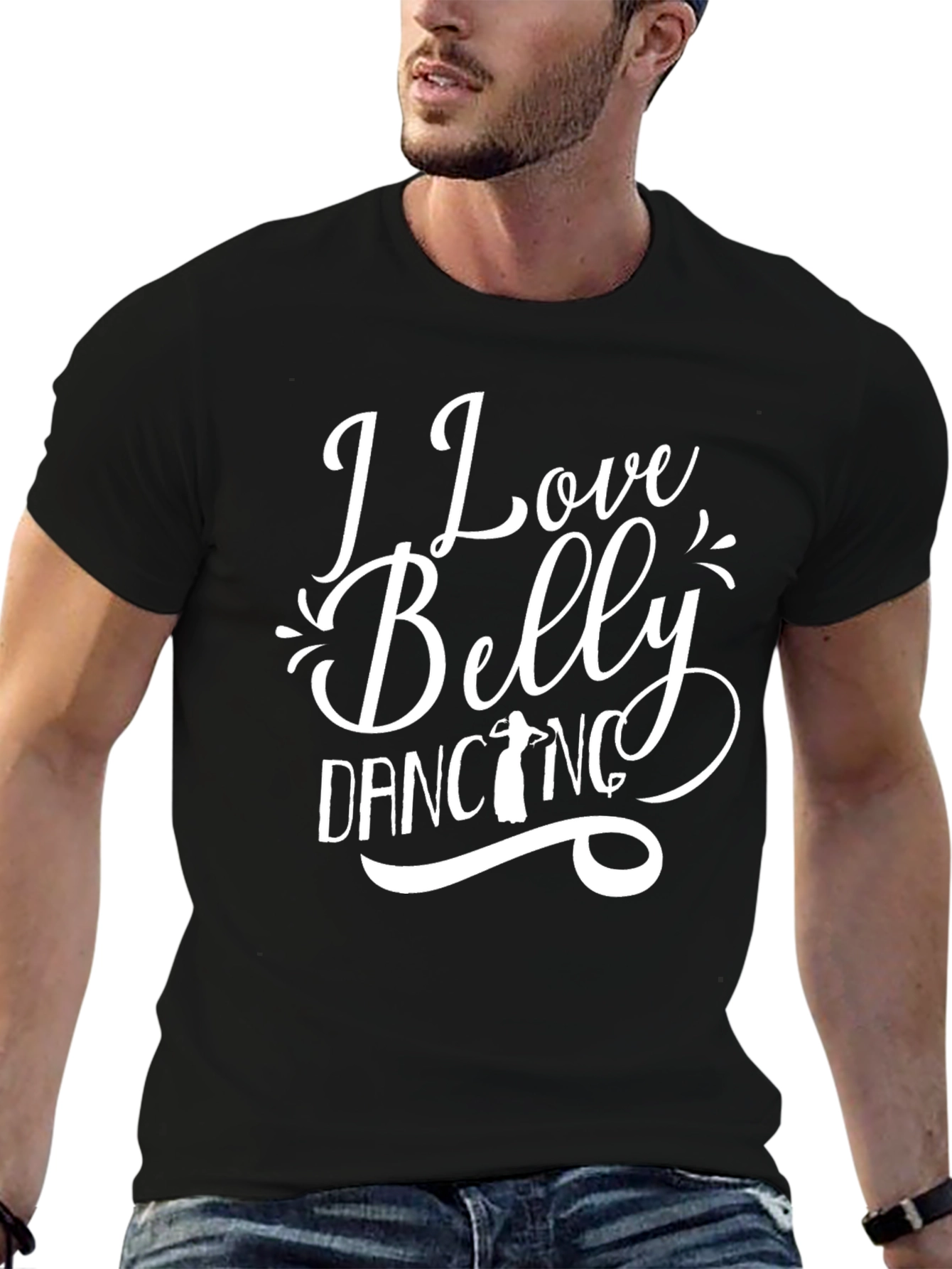 I Love Belly Dancing Graphic Tee - Black