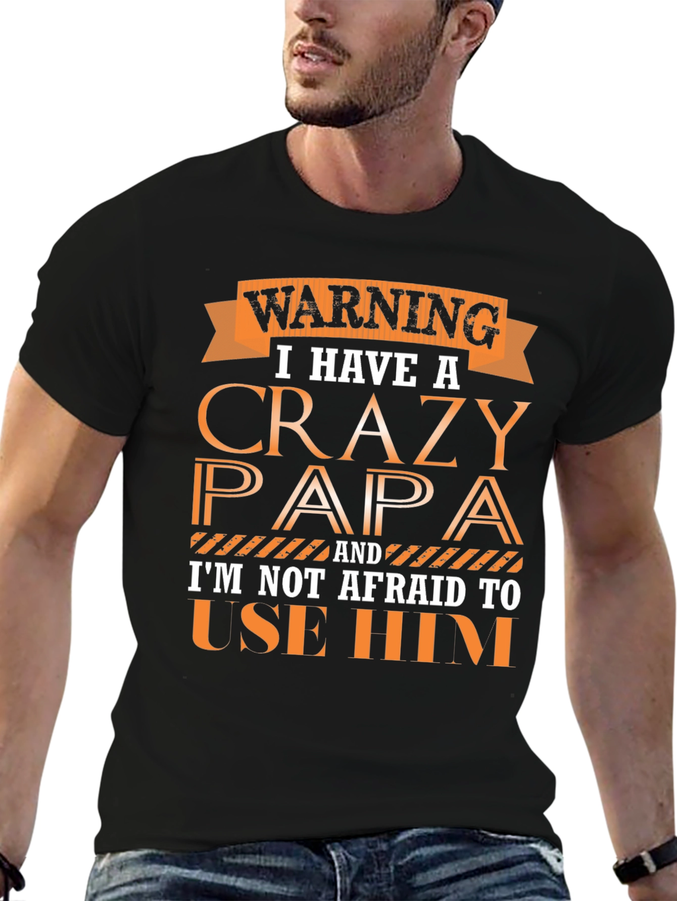 Warning Crazy Papa Graphic Tee