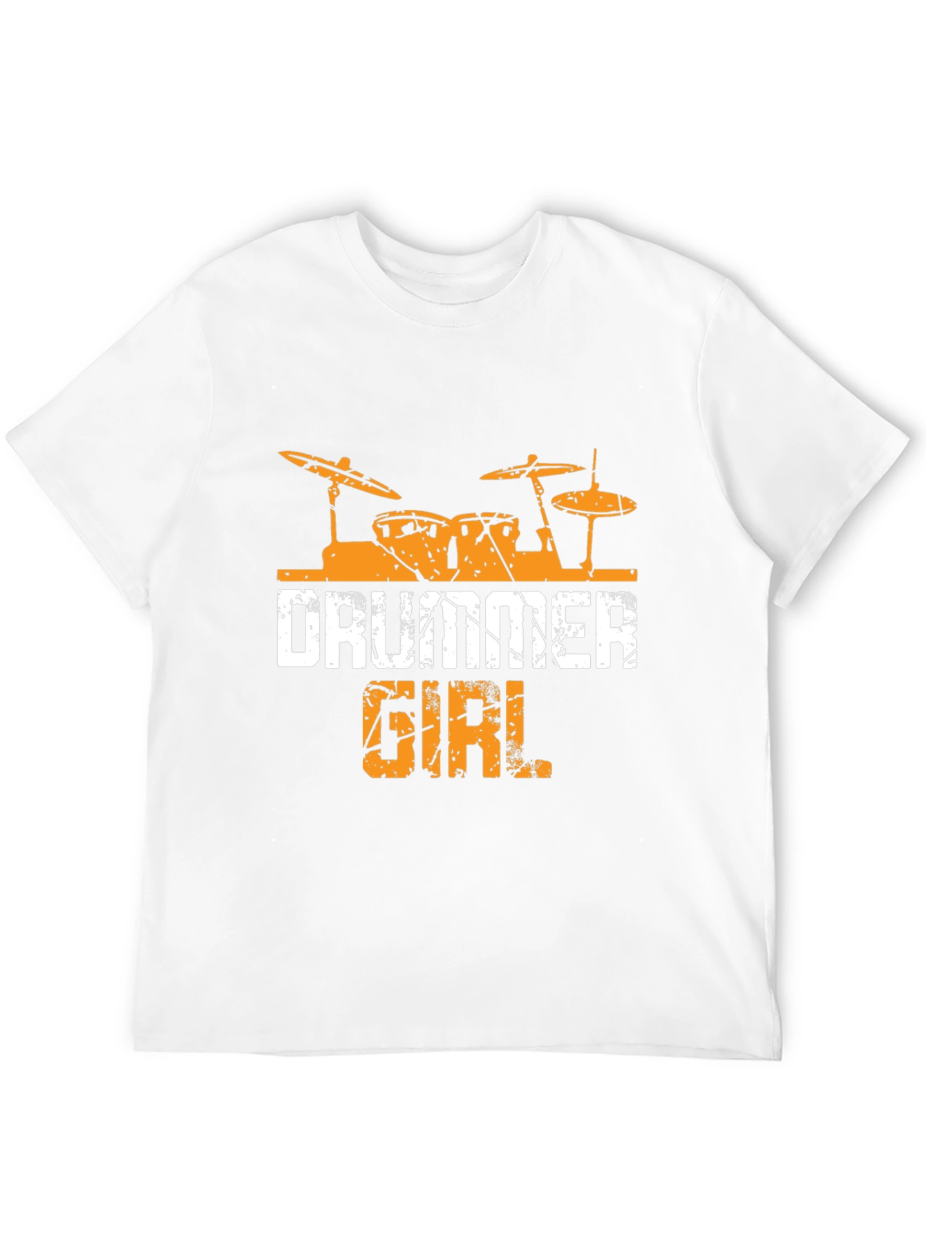 Drummer Girl Black Cotton Tee - Music Lover Shirt