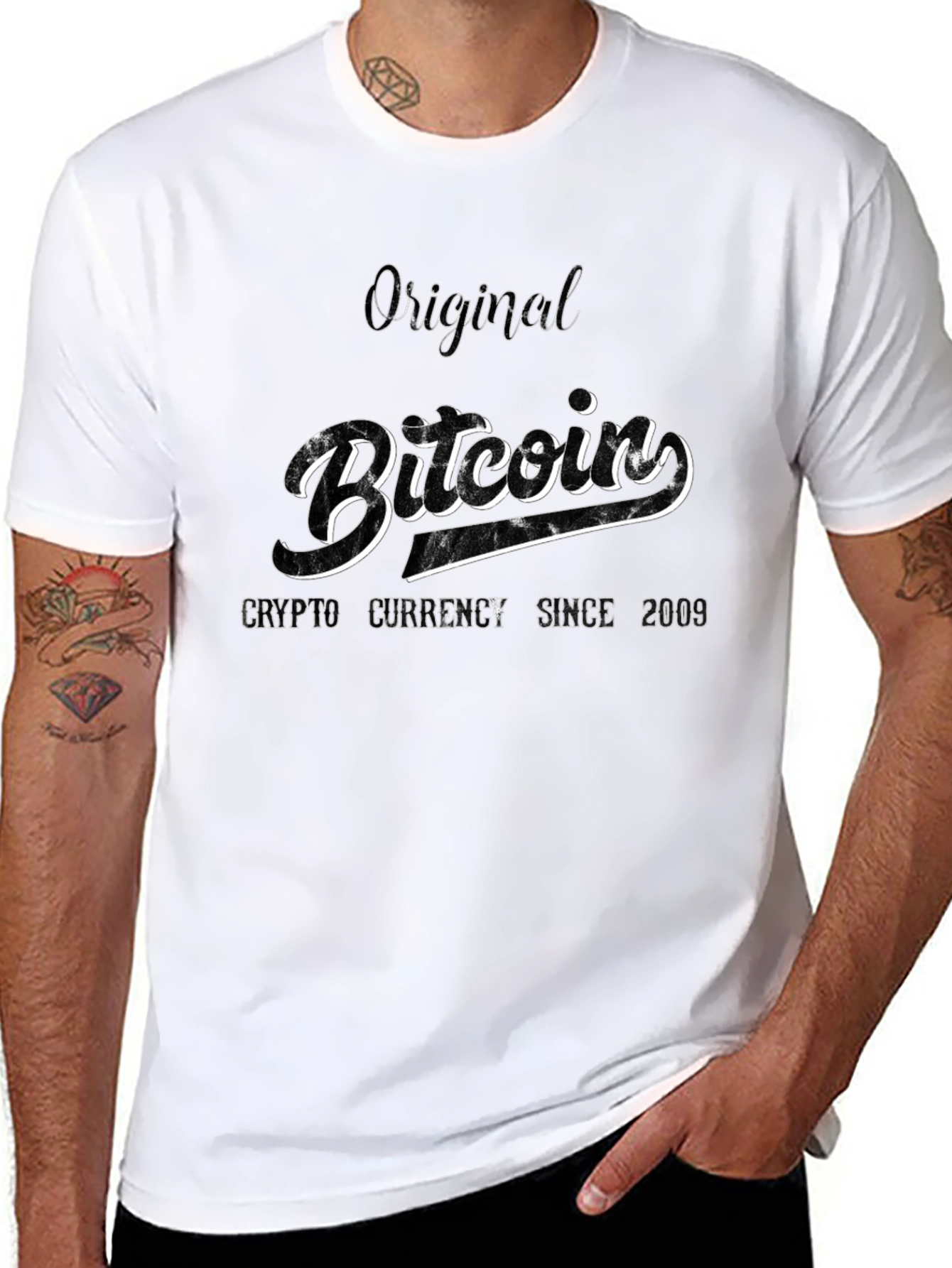 Original Bitcoin Crypto Currency Graphic Tee