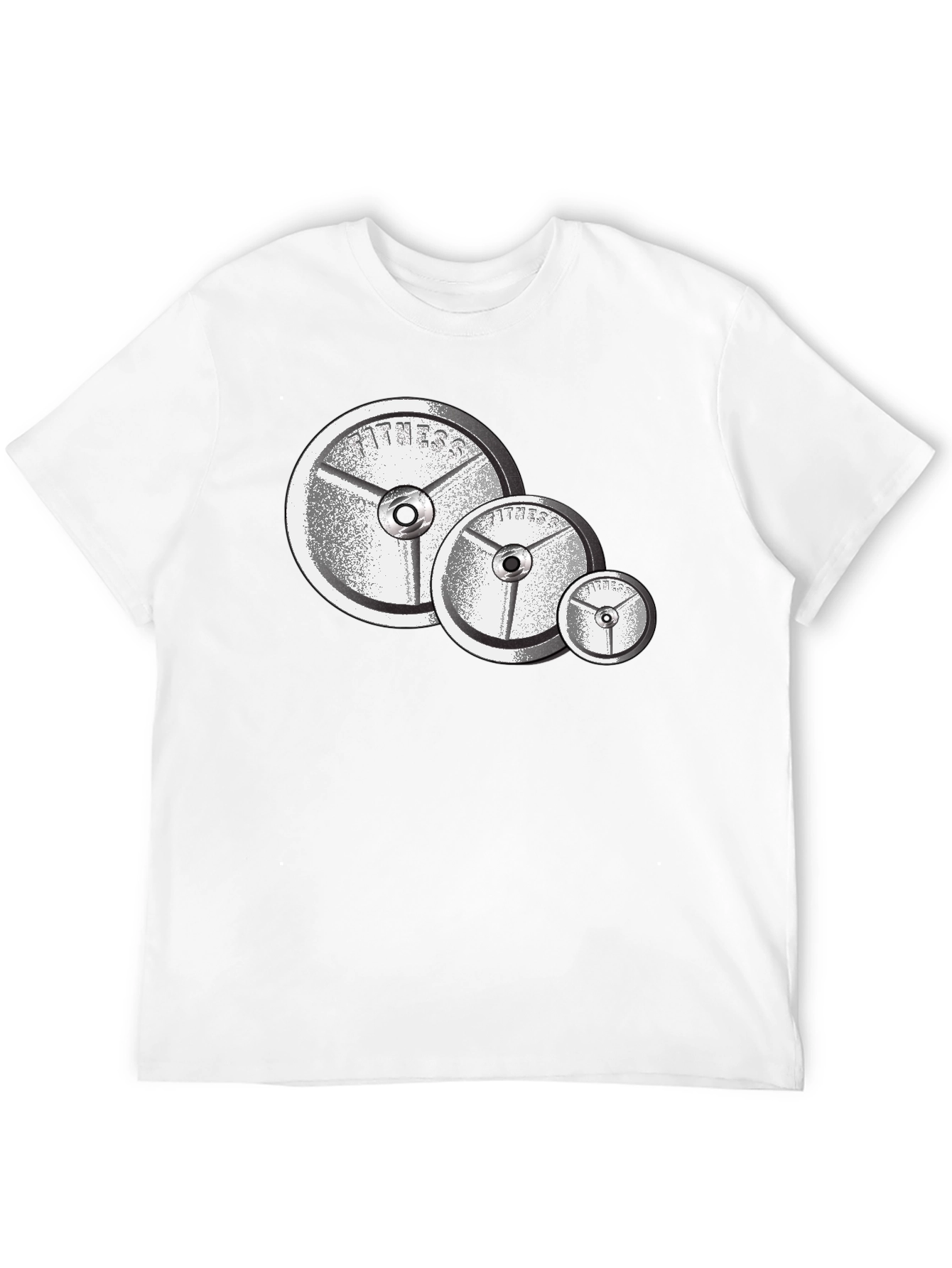Fitness Plate Graphic T-Shirt - Black