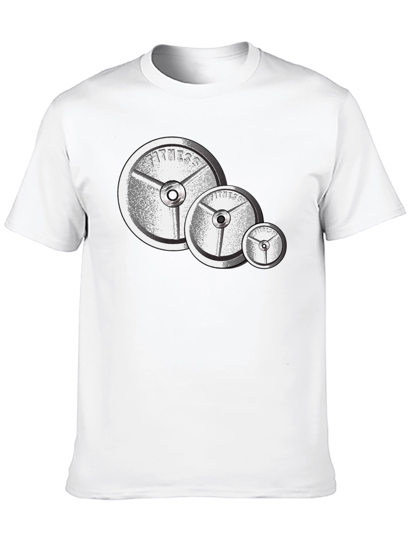 Fitness Plate Graphic T-Shirt - Black