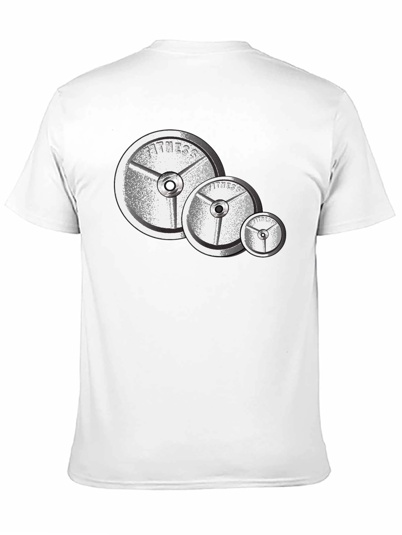 Fitness Plate Graphic T-Shirt - Black