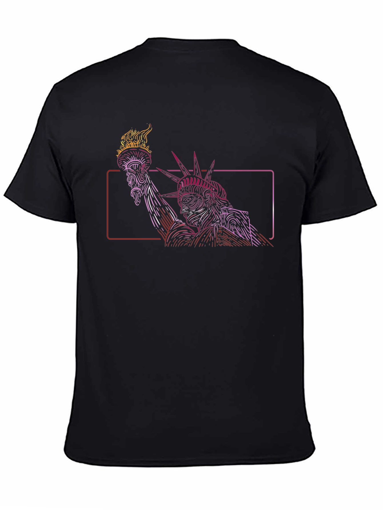 Statue of Liberty Graphic Tee - Mens Black T-Shirt