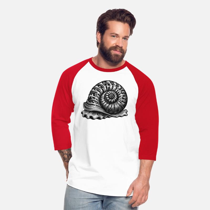 artistic ornamental snail in black and white