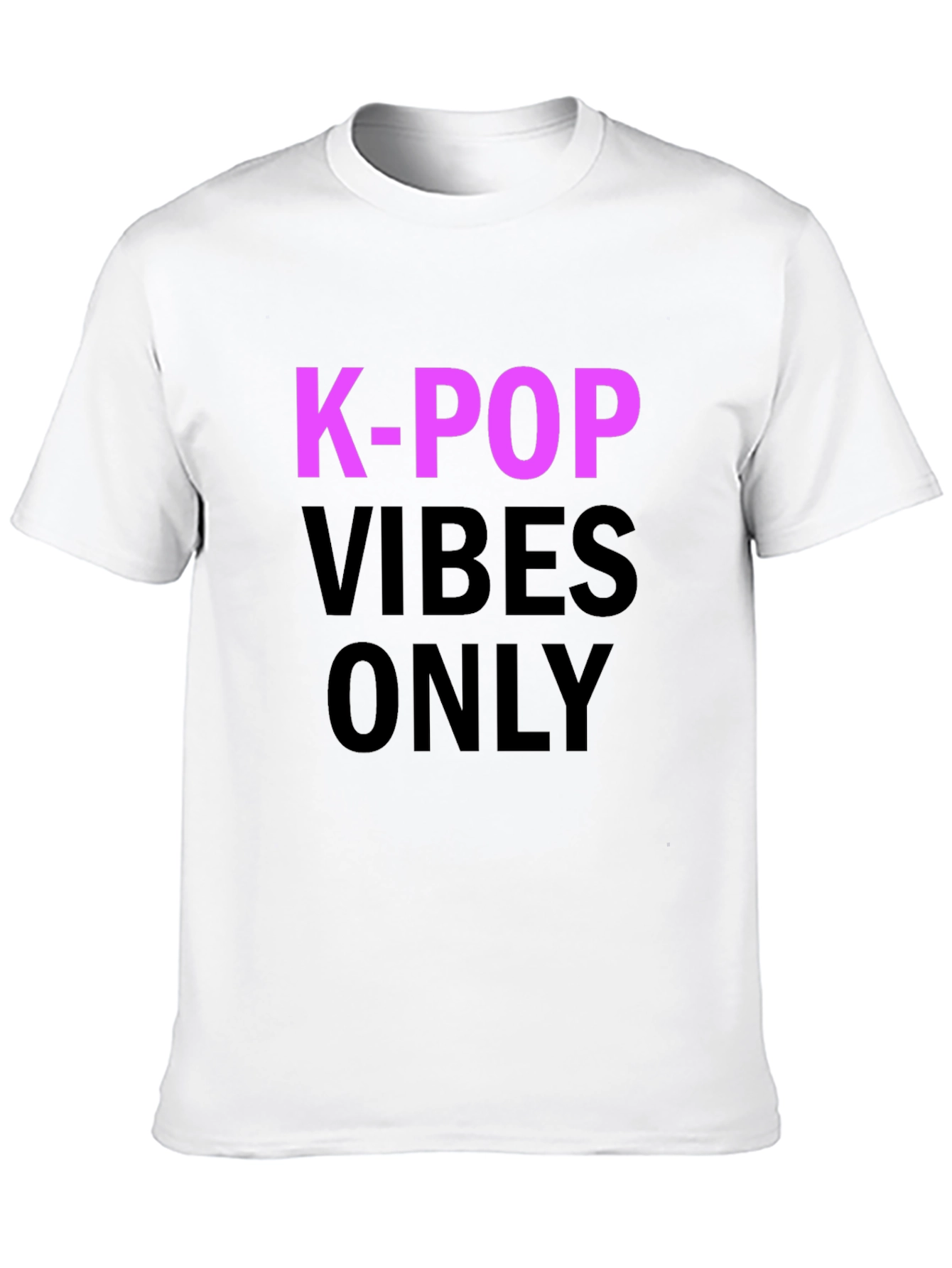 K-Pop Vibes Only T-Shirt - Black
