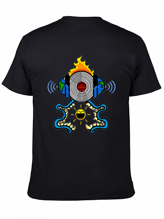 Black Graphic Tee - Soundwave Design