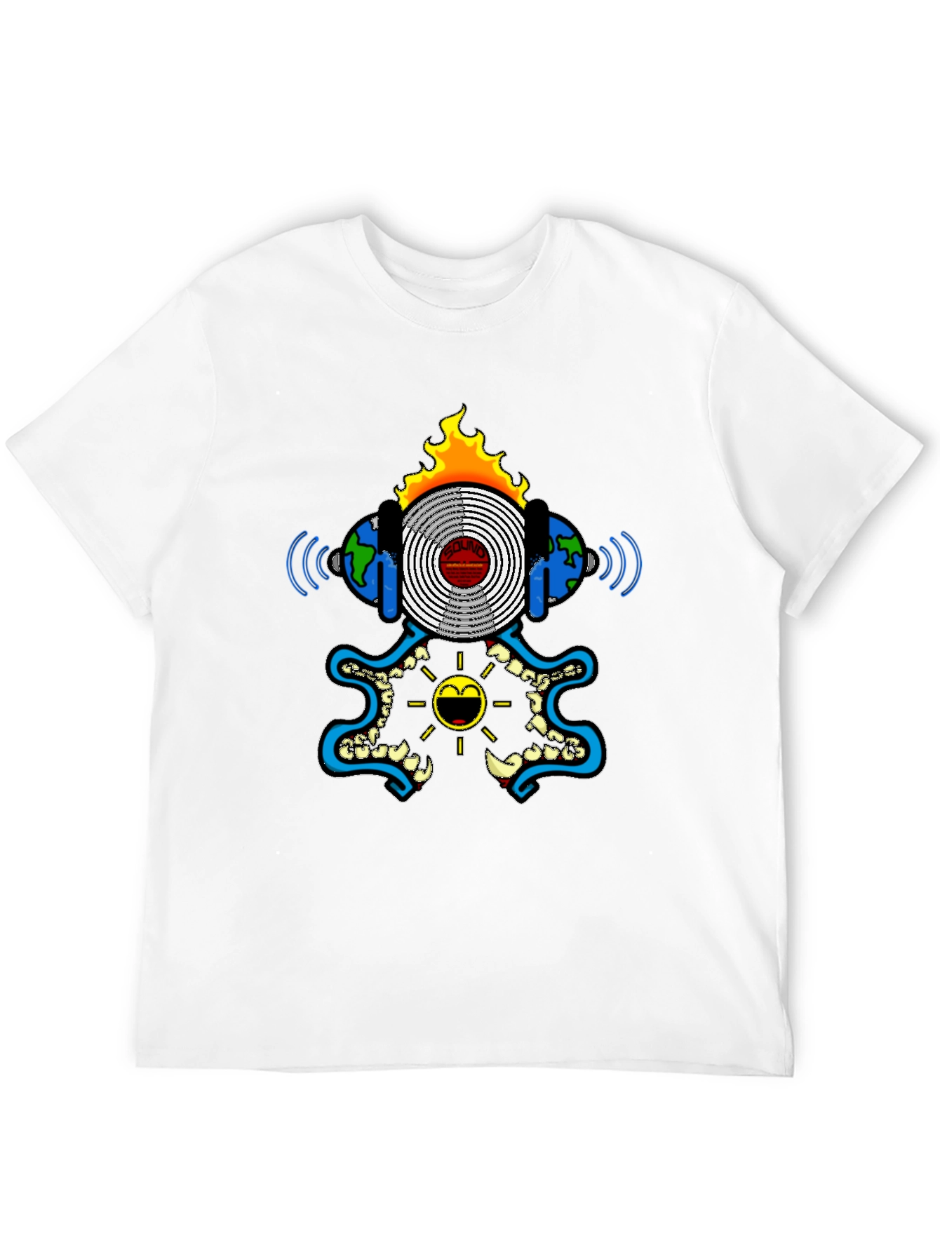 Black Graphic Tee - Soundwave Design