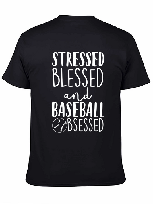 Stressed Blessed Baseball Obsessed T-Shirt