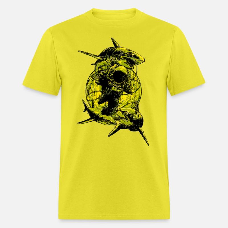 Astronaut Outer Space Deep Sea Diver Sharks Attack