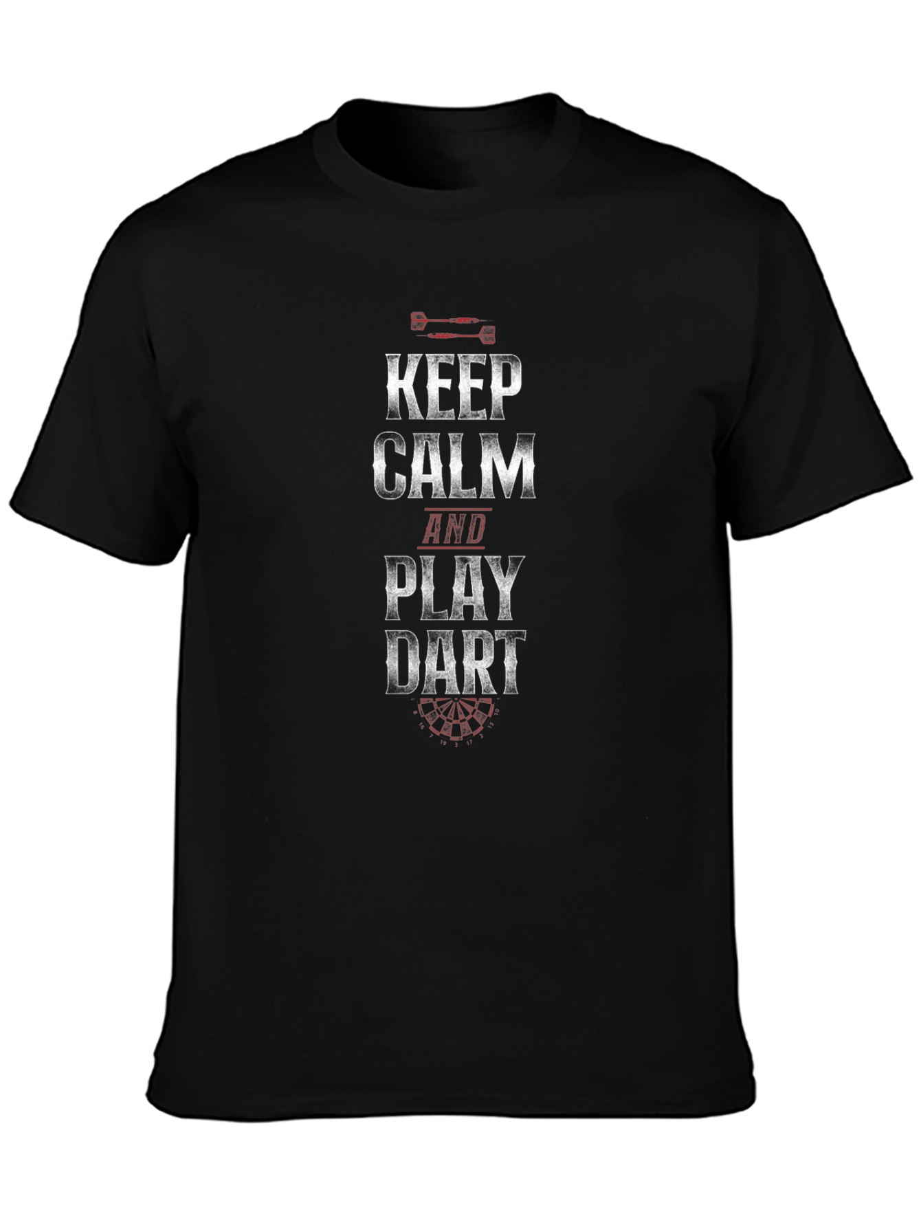Keep Calm and Play Dart Black T-Shirt