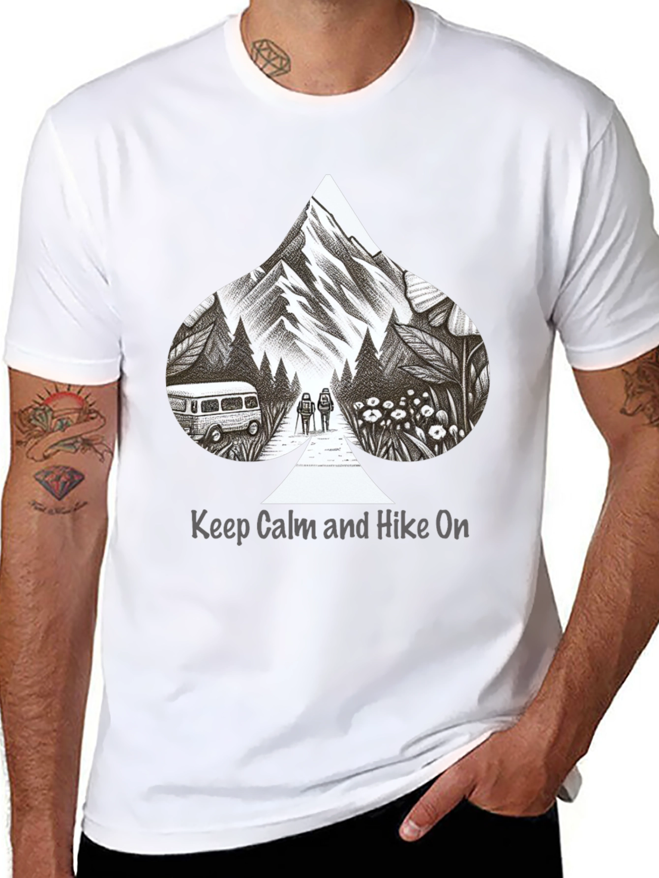 Hike On Graphic Tee - Mountain Adventure T-Shirt
