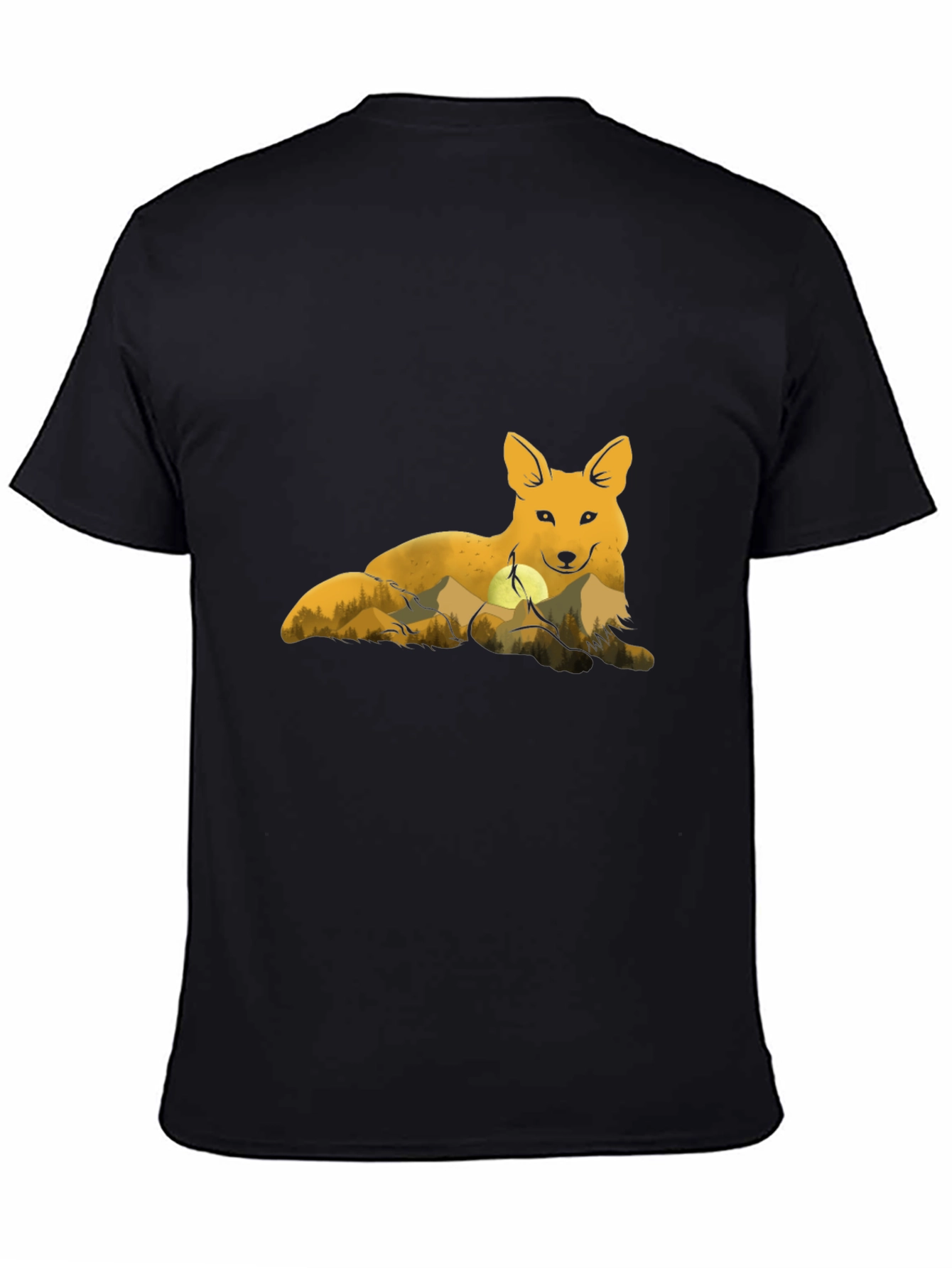 Fox & Mountain Graphic Tee - Nature Lovers T-Shirt
