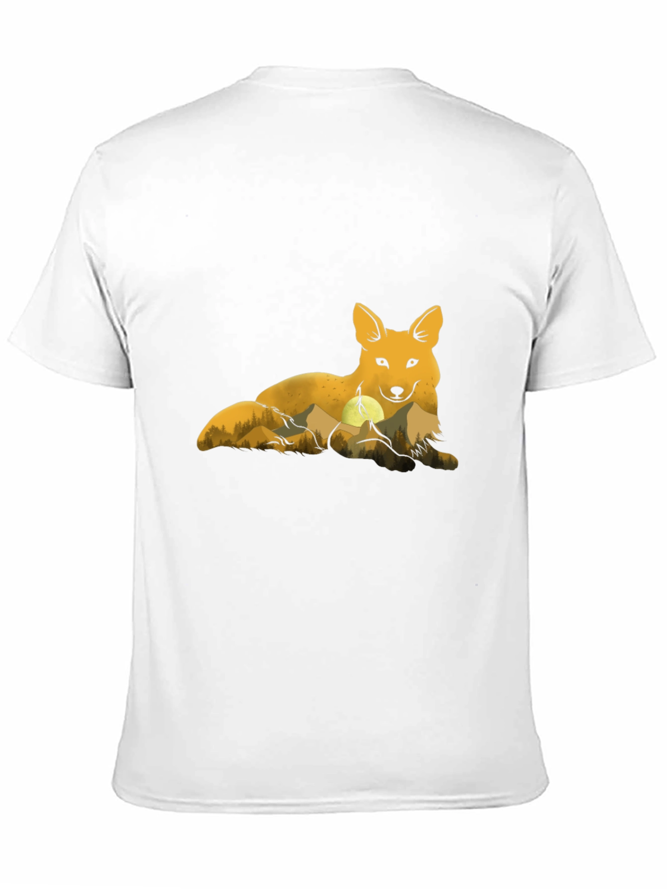 Fox & Mountain Graphic Tee - Nature Lovers T-Shirt