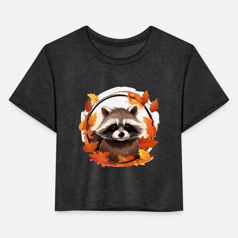 Autumn Raccoon: Amidst the Leaves