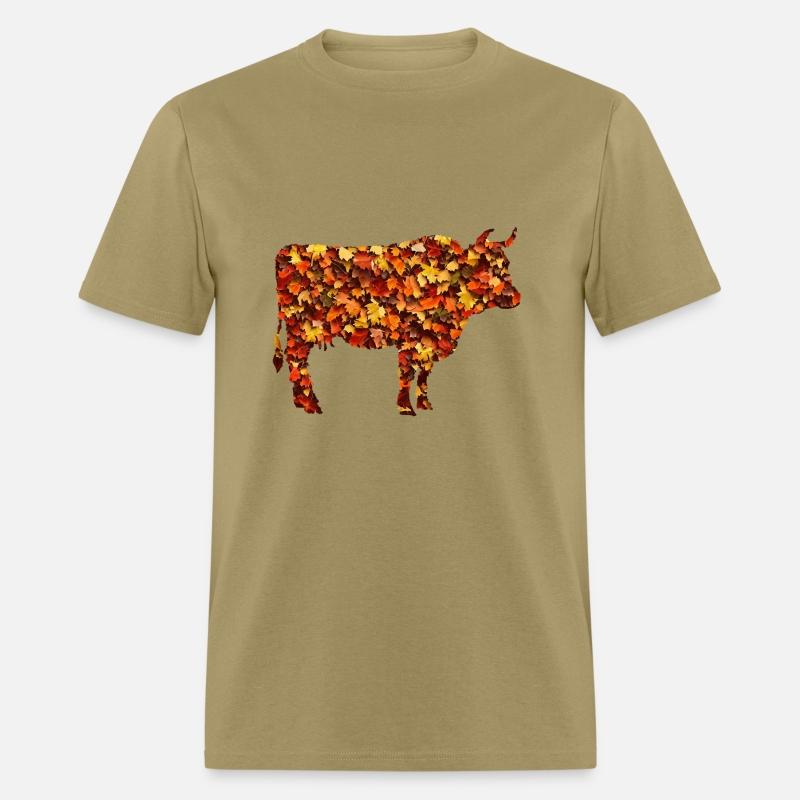 Autumnal Pasture: Cow and Bull Amidst the Colorful