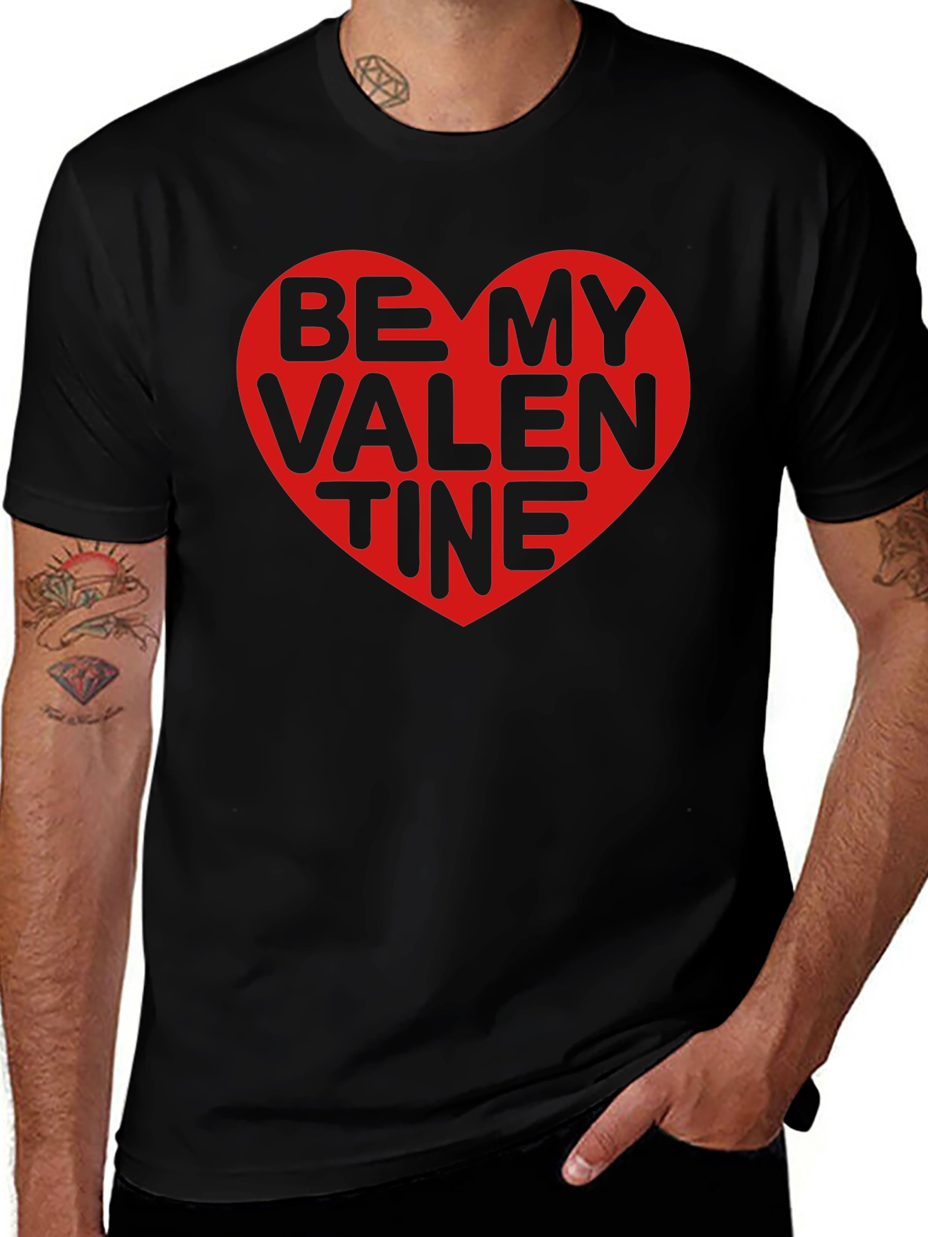 Be My Valentine Heart Graphic T-Shirt