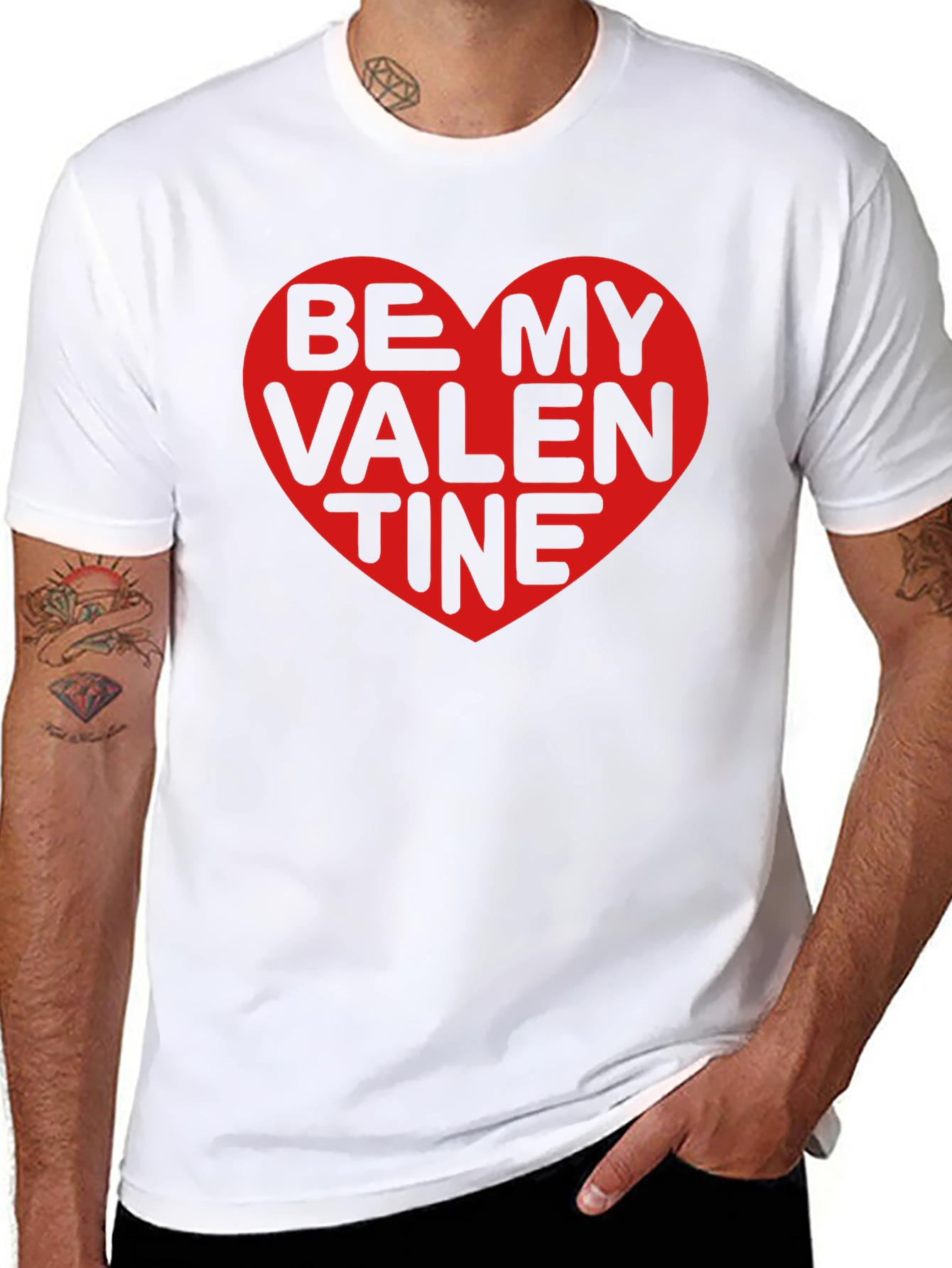 Be My Valentine Heart Graphic T-Shirt