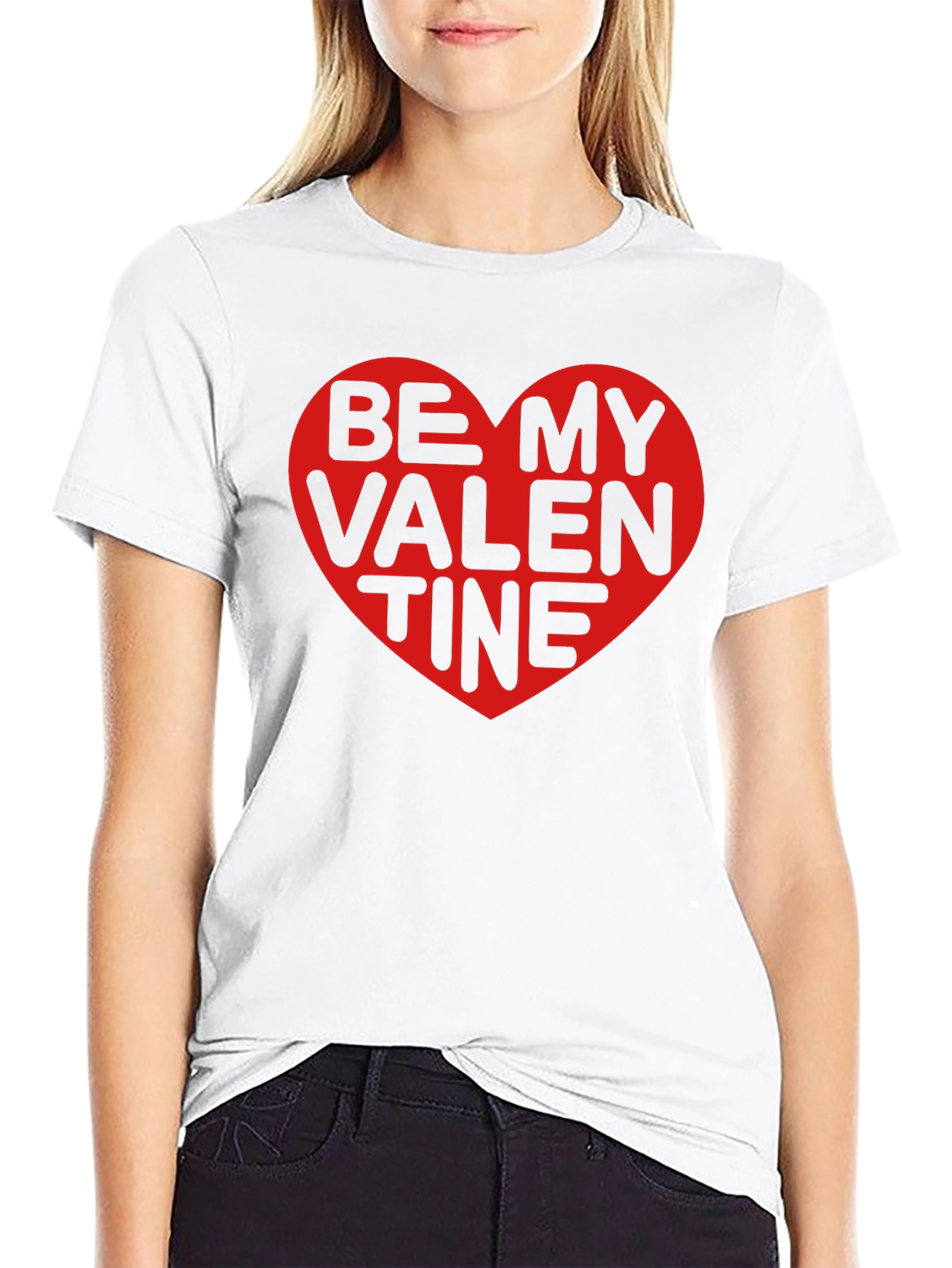 Be My Valentine Heart Graphic T-Shirt