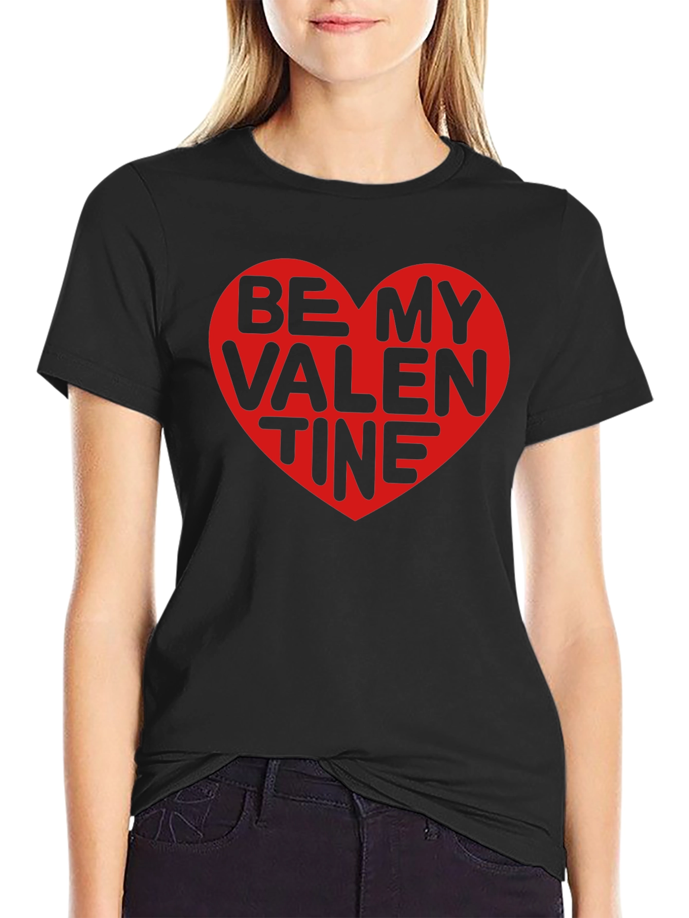 Be My Valentine Heart Graphic T-Shirt