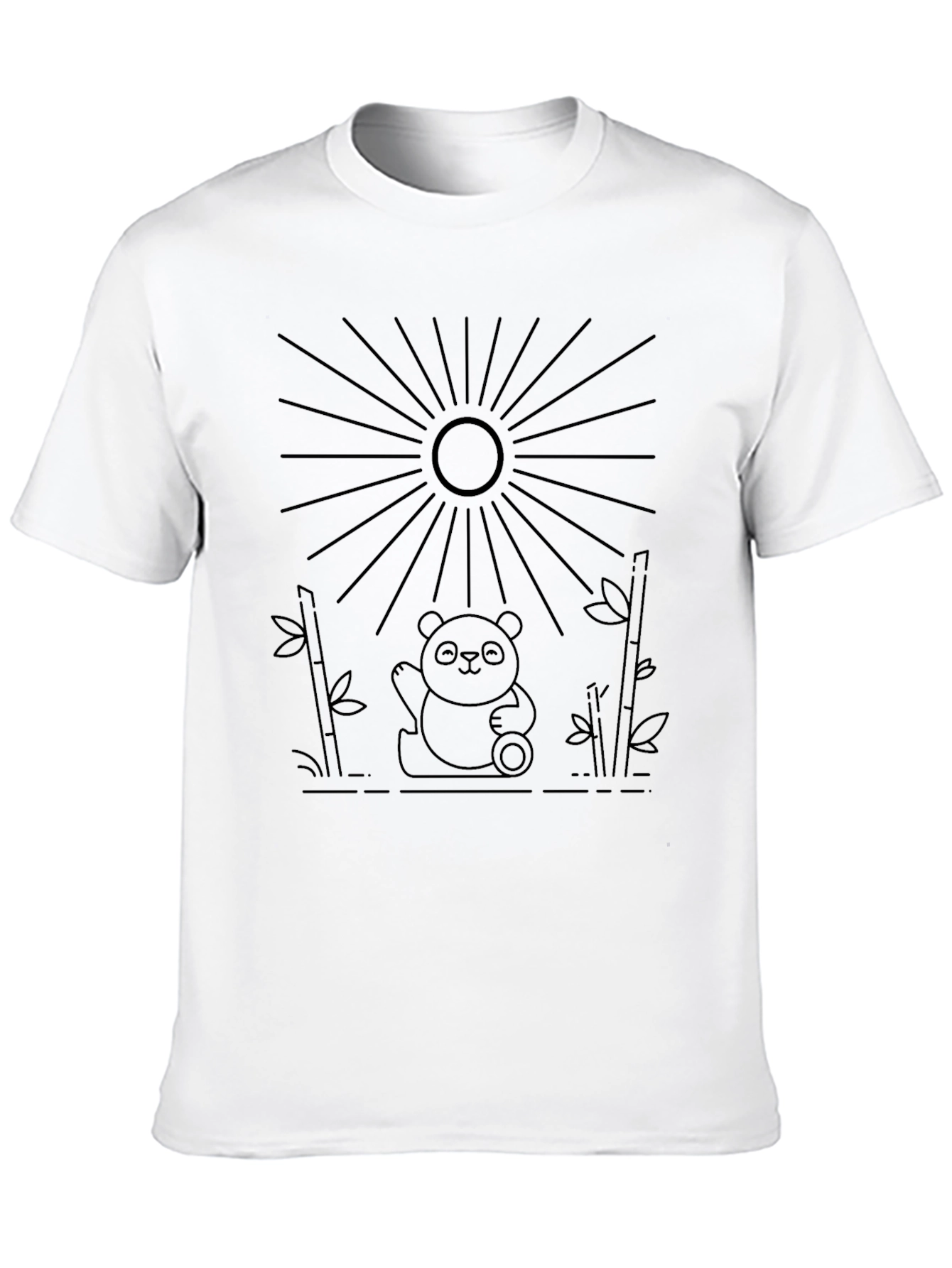 Panda Sun Graphic Tee - Black