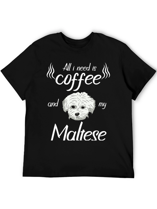 Coffee and Maltese T-Shirt - Cute Dog Lover Tee