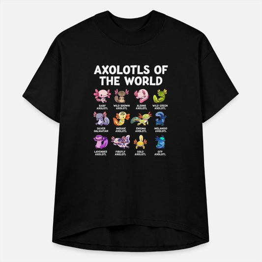 Axolotls Of The World Kawaii Types Of Axolotl Fish