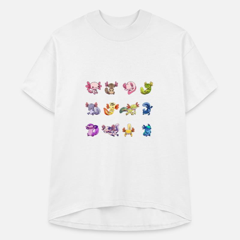 Axolotls Of The World Kawaii Types Of Axolotl Fish