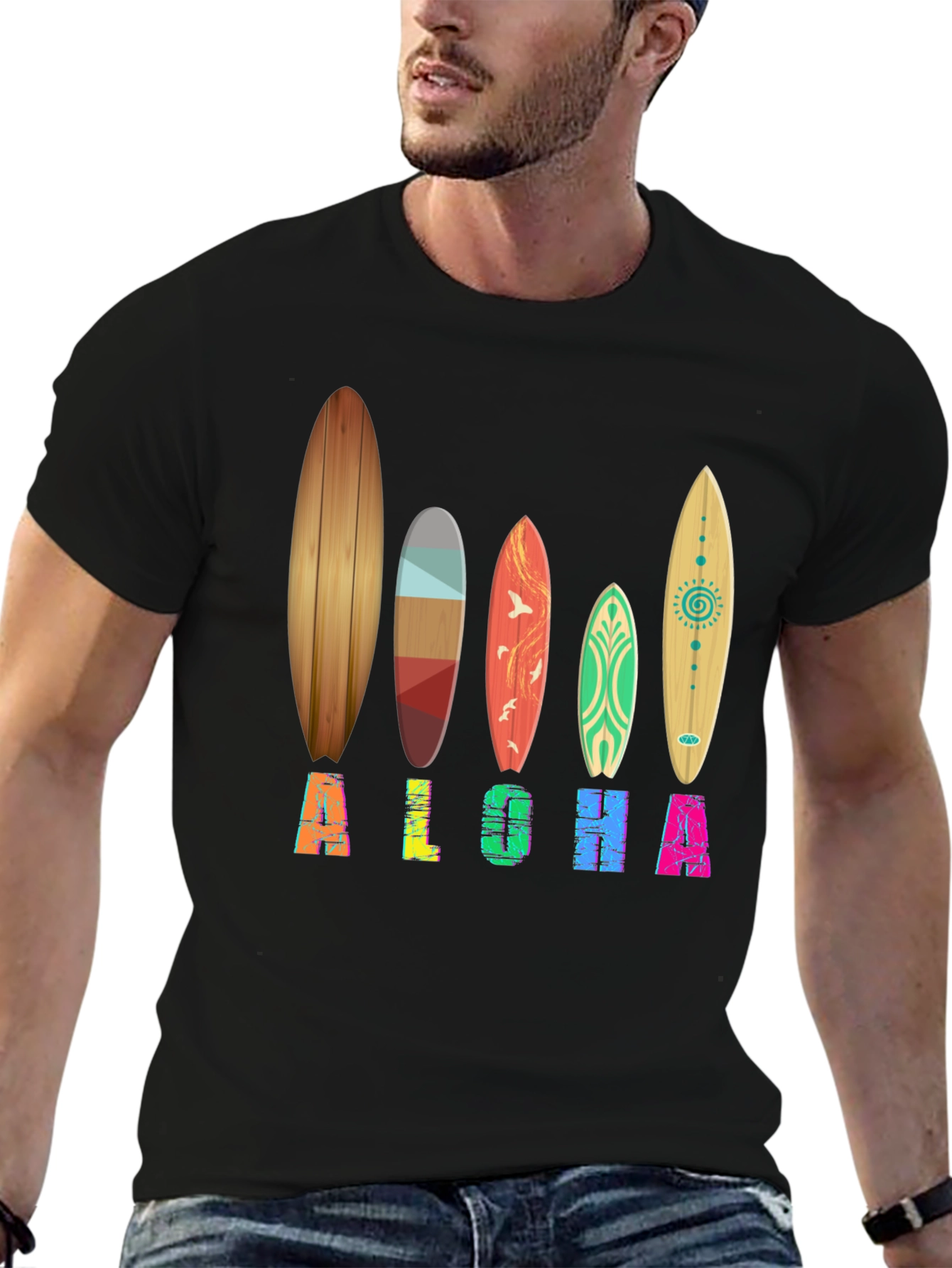 Aloha Surfboard Graphic Tee