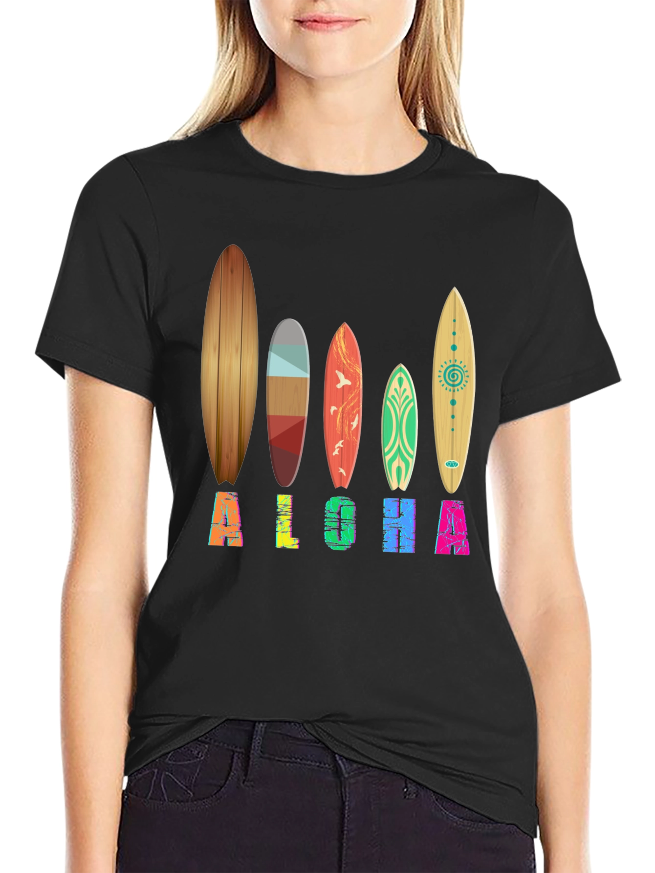 Aloha Surfboard Graphic Tee