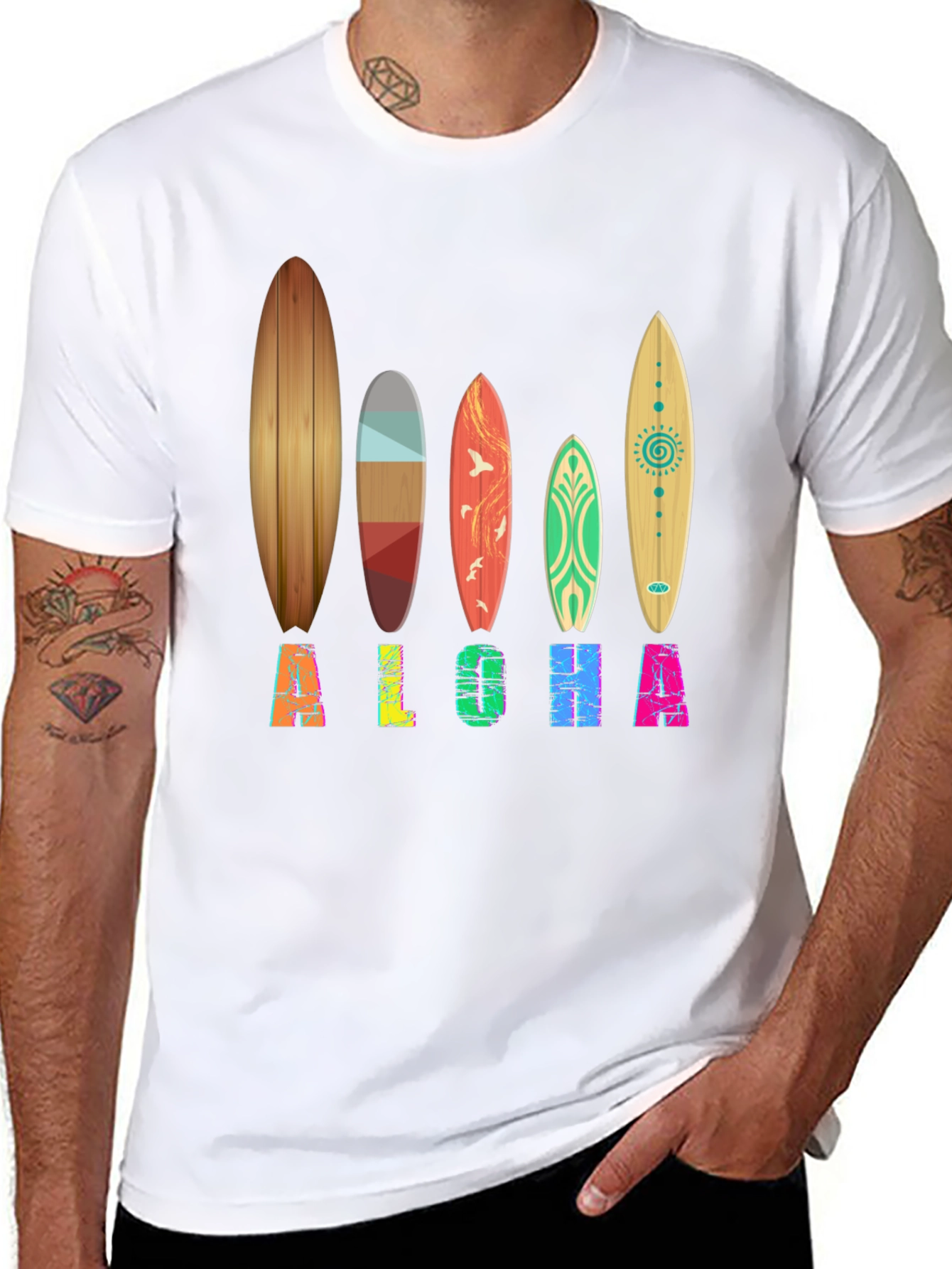 Aloha Surfboard Graphic Tee