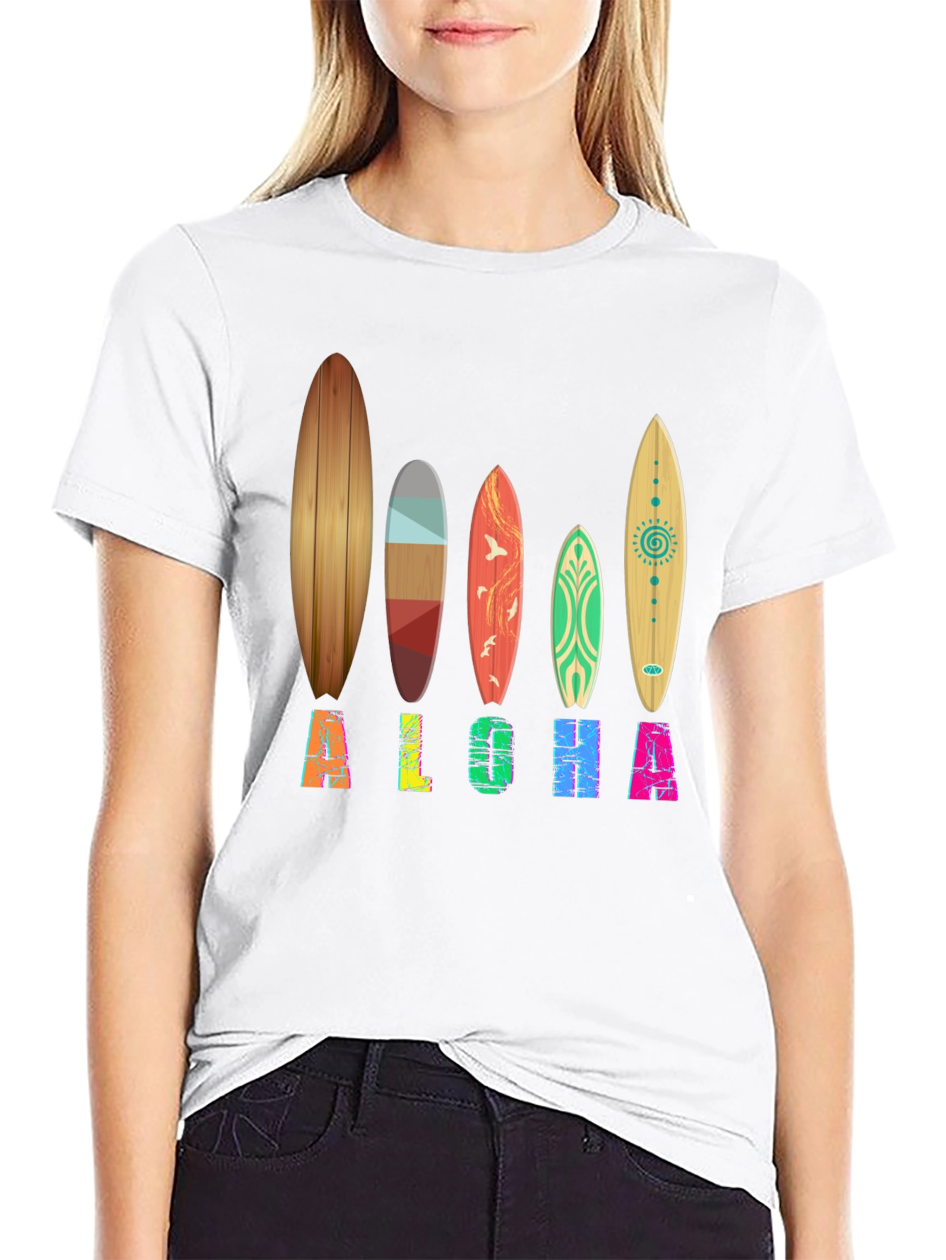 Aloha Surfboard Graphic Tee