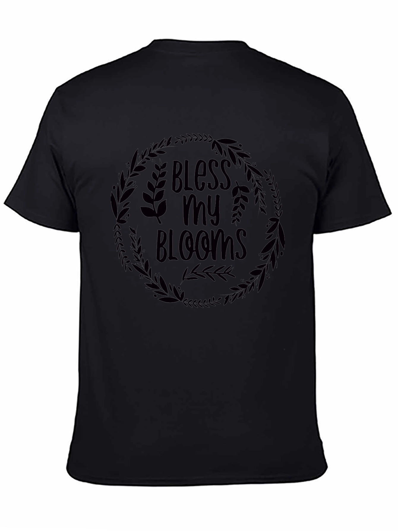 Bless My Blooms Graphic Tee - Black