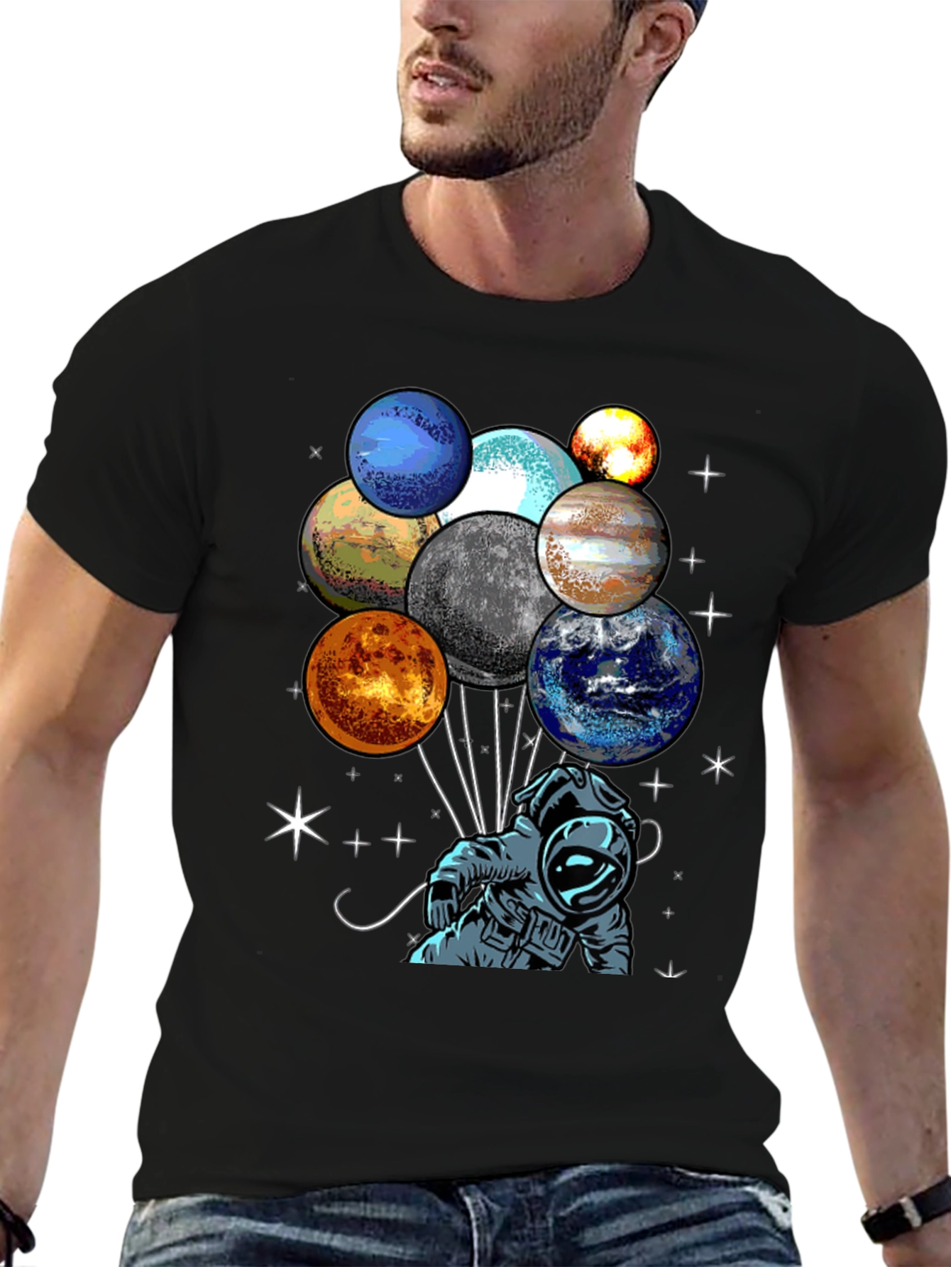 Astronaut Planets Graphic Tee