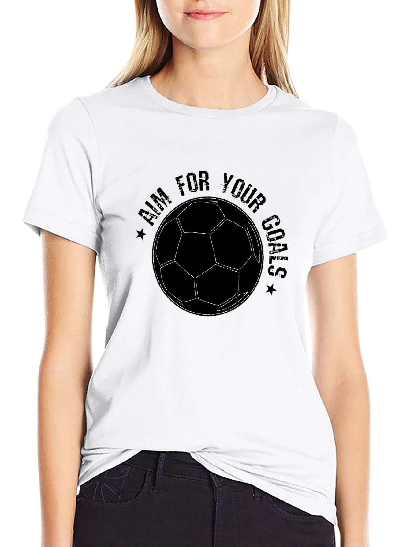 Aim For Your Goals Soccer T-Shirt