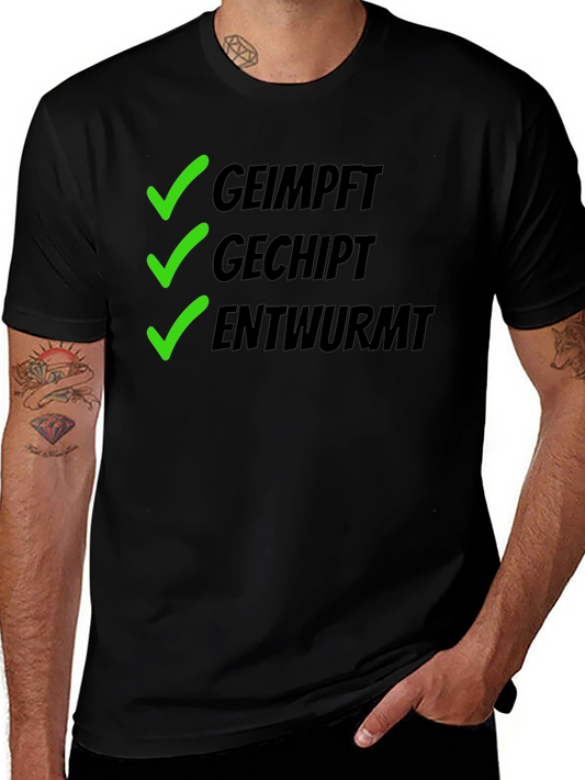 Vaccinated Chipped Dewormed Black T-Shirt
