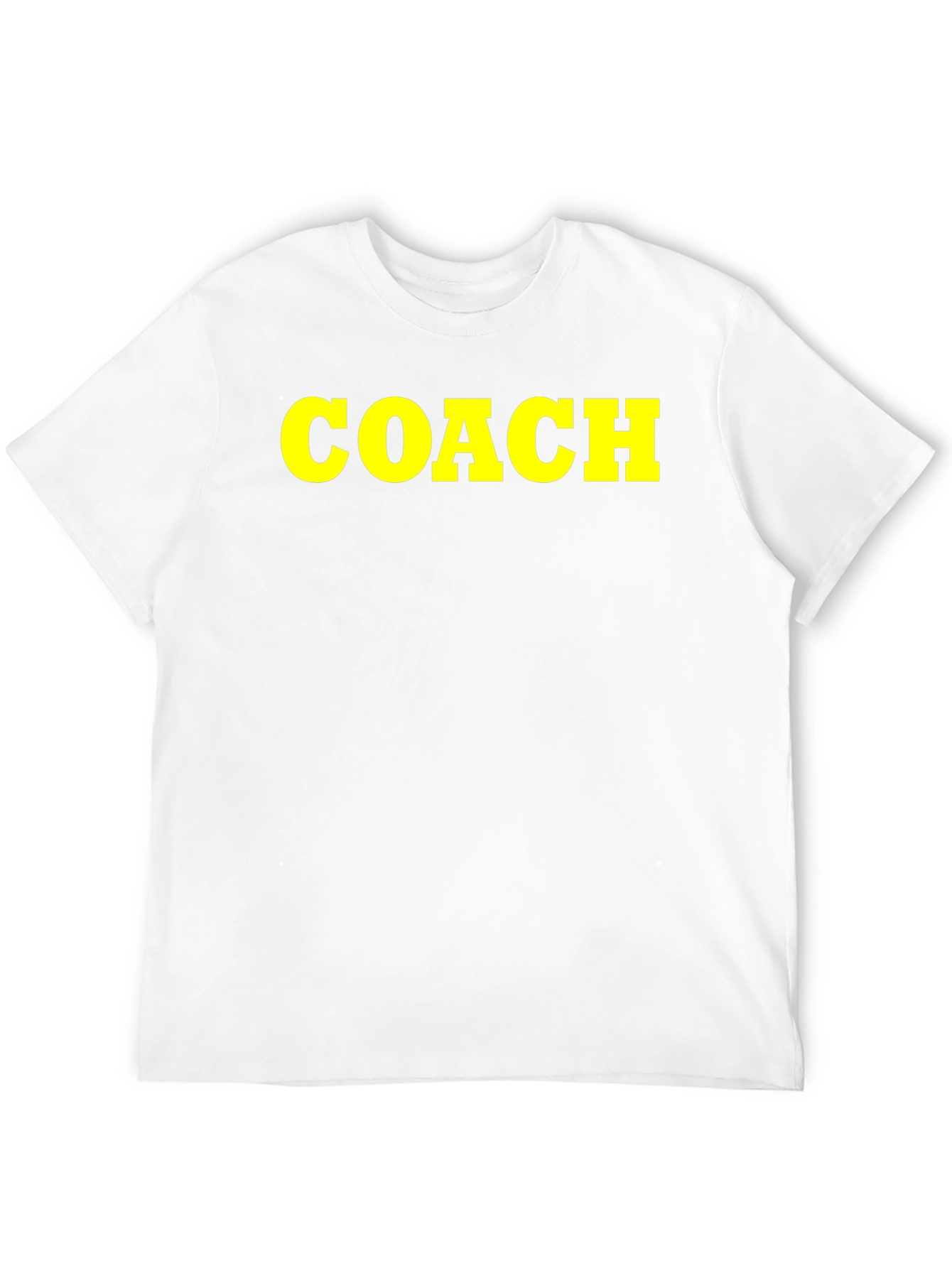 Coach T-Shirt - Bold Yellow Text on Black