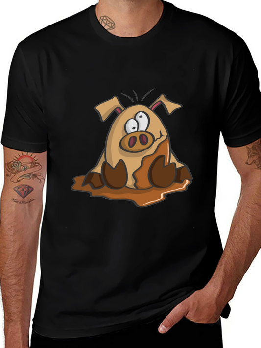 Muddy Pig Cartoon Graphic Tee