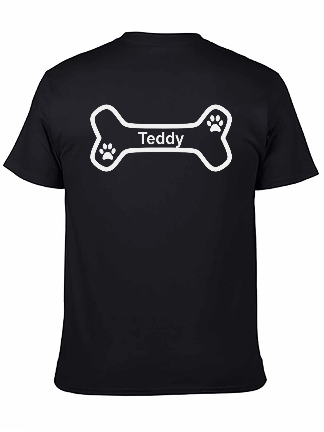 Custom Teddy Dog Bone Graphic T-Shirt