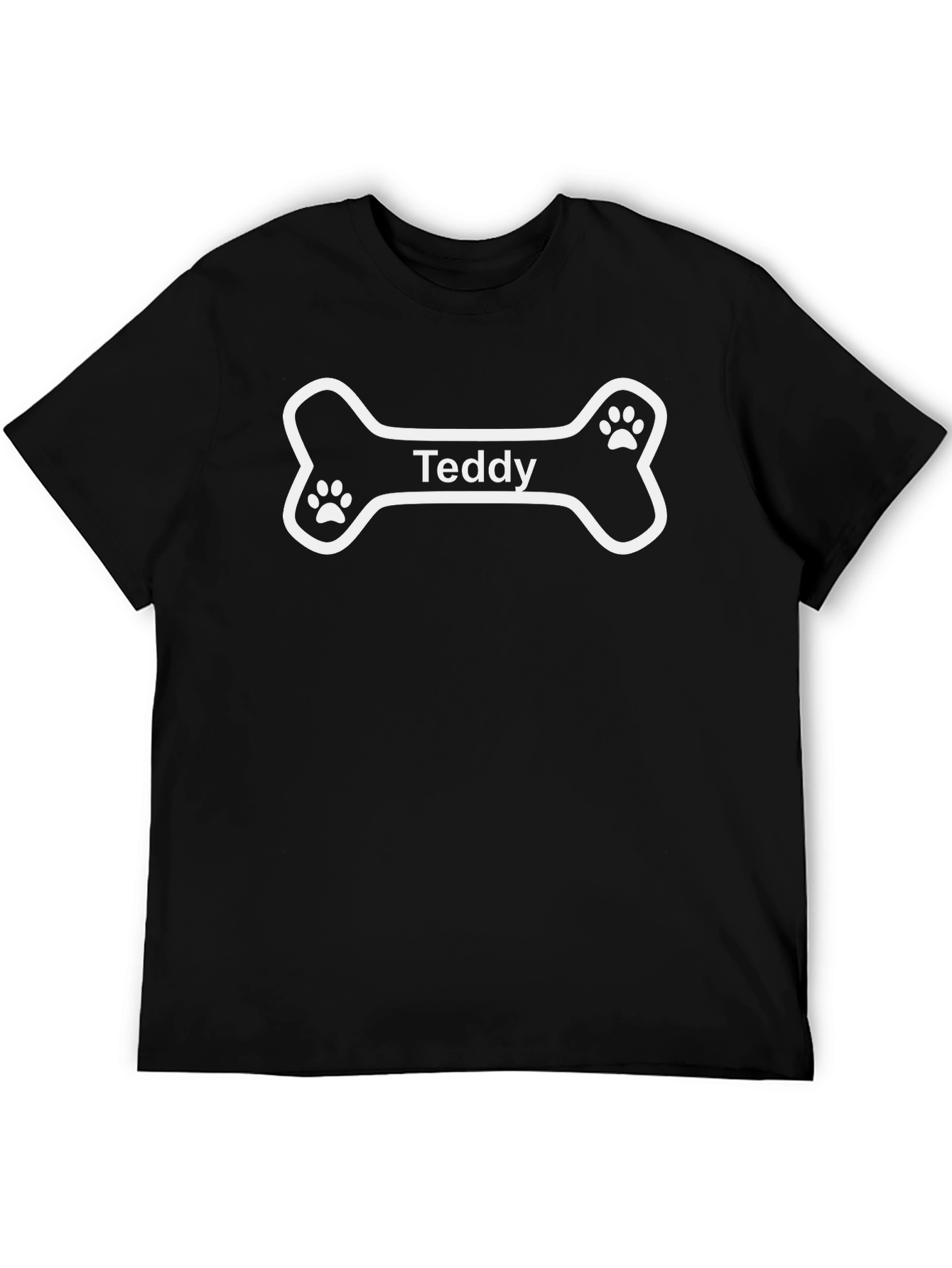 Custom Teddy Dog Bone Graphic T-Shirt
